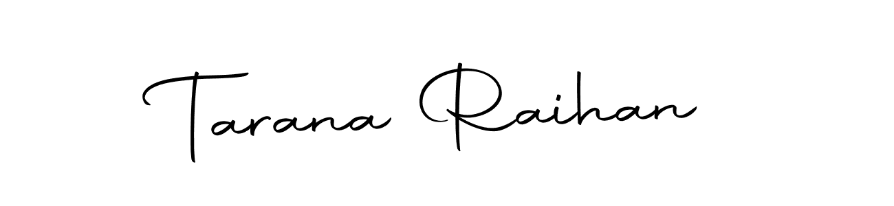 Autography-DOLnW is a professional signature style that is perfect for those who want to add a touch of class to their signature. It is also a great choice for those who want to make their signature more unique. Get Tarana Raihan name to fancy signature for free. Tarana Raihan signature style 10 images and pictures png
