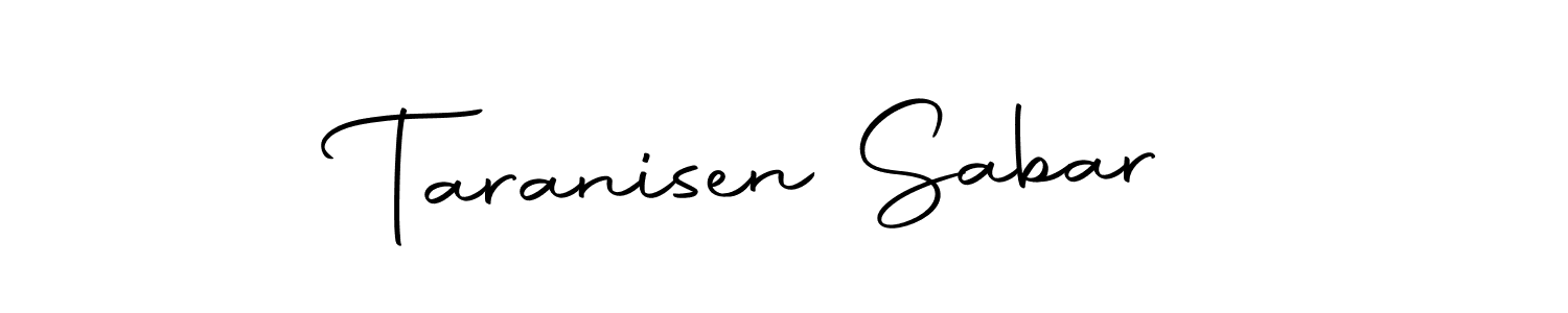 How to make Taranisen Sabar name signature. Use Autography-DOLnW style for creating short signs online. This is the latest handwritten sign. Taranisen Sabar signature style 10 images and pictures png