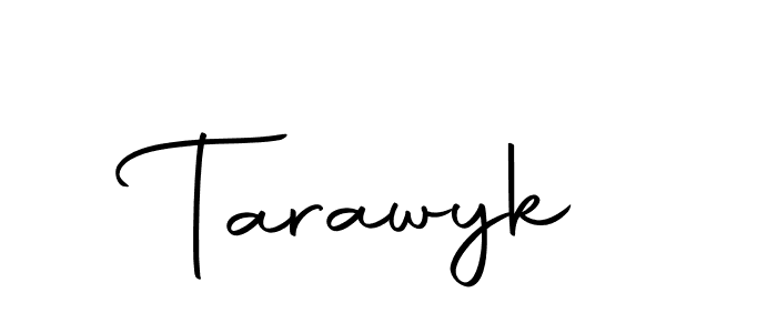 Use a signature maker to create a handwritten signature online. With this signature software, you can design (Autography-DOLnW) your own signature for name Tarawyk. Tarawyk signature style 10 images and pictures png
