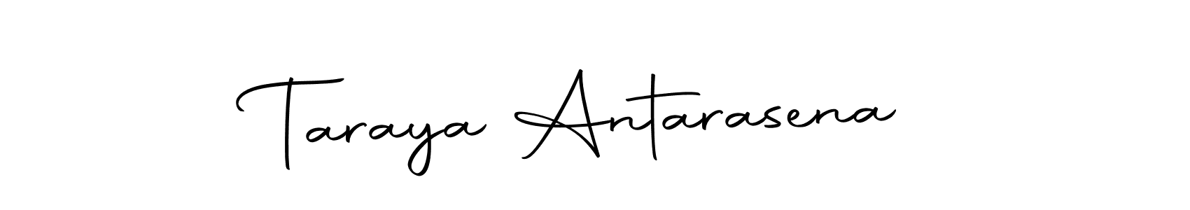 Design your own signature with our free online signature maker. With this signature software, you can create a handwritten (Autography-DOLnW) signature for name Taraya Antarasena. Taraya Antarasena signature style 10 images and pictures png