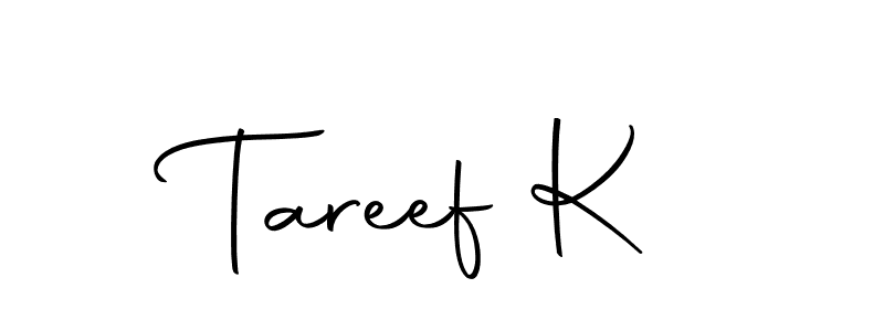if you are searching for the best signature style for your name Tareef K. so please give up your signature search. here we have designed multiple signature styles  using Autography-DOLnW. Tareef K signature style 10 images and pictures png