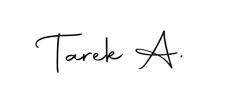 Make a beautiful signature design for name Tarek A.. Use this online signature maker to create a handwritten signature for free. Tarek A. signature style 10 images and pictures png