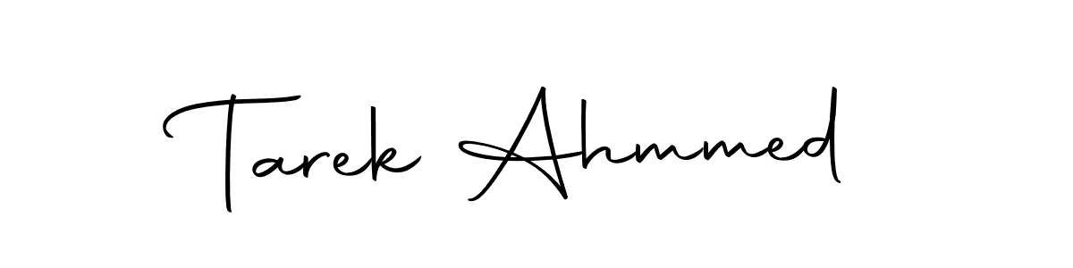 Make a beautiful signature design for name Tarek Ahmmed. With this signature (Autography-DOLnW) style, you can create a handwritten signature for free. Tarek Ahmmed signature style 10 images and pictures png