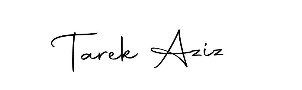 You should practise on your own different ways (Autography-DOLnW) to write your name (Tarek Aziz) in signature. don't let someone else do it for you. Tarek Aziz signature style 10 images and pictures png