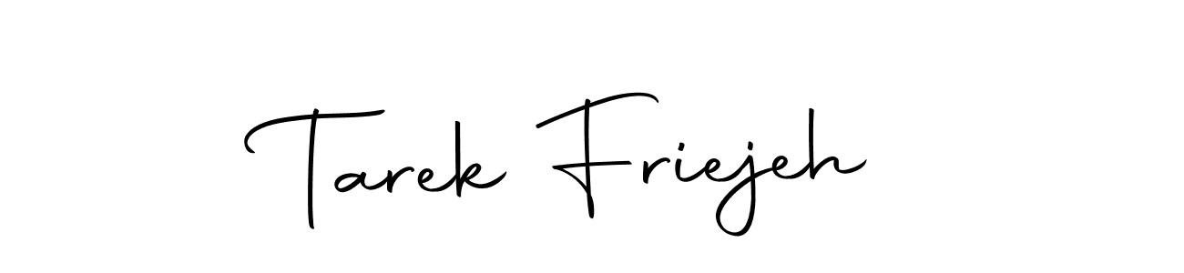 Tarek Friejeh stylish signature style. Best Handwritten Sign (Autography-DOLnW) for my name. Handwritten Signature Collection Ideas for my name Tarek Friejeh. Tarek Friejeh signature style 10 images and pictures png