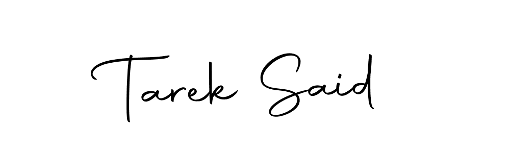 Design your own signature with our free online signature maker. With this signature software, you can create a handwritten (Autography-DOLnW) signature for name Tarek Said. Tarek Said signature style 10 images and pictures png