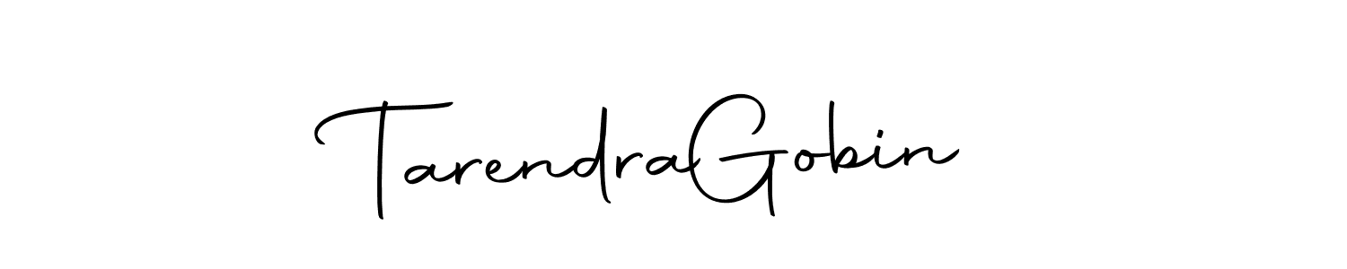 How to make Tarendra  Gobin name signature. Use Autography-DOLnW style for creating short signs online. This is the latest handwritten sign. Tarendra  Gobin signature style 10 images and pictures png