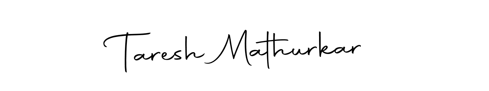 The best way (Autography-DOLnW) to make a short signature is to pick only two or three words in your name. The name Taresh Mathurkar include a total of six letters. For converting this name. Taresh Mathurkar signature style 10 images and pictures png