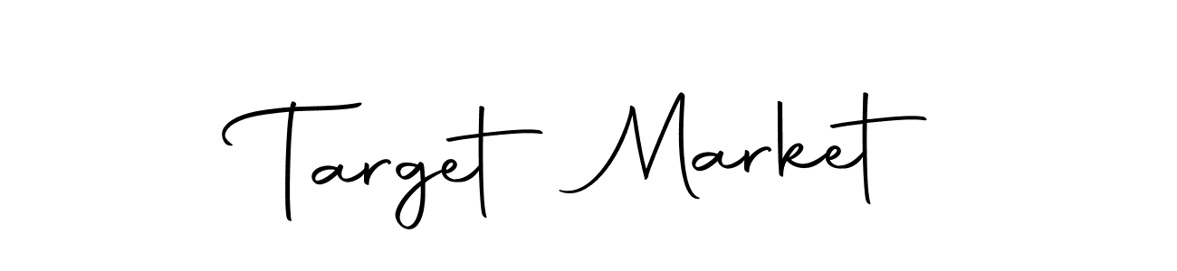 Design your own signature with our free online signature maker. With this signature software, you can create a handwritten (Autography-DOLnW) signature for name Target Market. Target Market signature style 10 images and pictures png