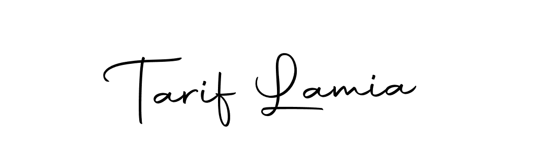Design your own signature with our free online signature maker. With this signature software, you can create a handwritten (Autography-DOLnW) signature for name Tarif Lamia. Tarif Lamia signature style 10 images and pictures png