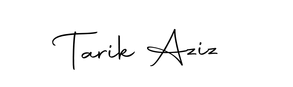 The best way (Autography-DOLnW) to make a short signature is to pick only two or three words in your name. The name Tarik Aziz include a total of six letters. For converting this name. Tarik Aziz signature style 10 images and pictures png
