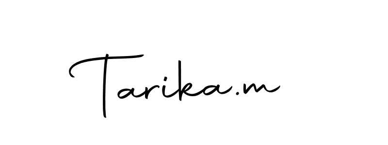 Use a signature maker to create a handwritten signature online. With this signature software, you can design (Autography-DOLnW) your own signature for name Tarika.m. Tarika.m signature style 10 images and pictures png