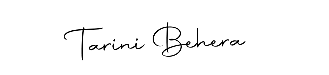 How to make Tarini Behera name signature. Use Autography-DOLnW style for creating short signs online. This is the latest handwritten sign. Tarini Behera signature style 10 images and pictures png