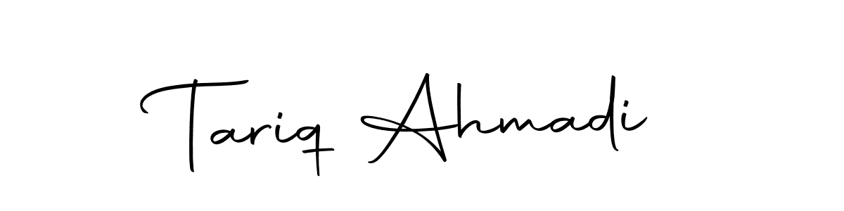 Create a beautiful signature design for name Tariq Ahmadi. With this signature (Autography-DOLnW) fonts, you can make a handwritten signature for free. Tariq Ahmadi signature style 10 images and pictures png