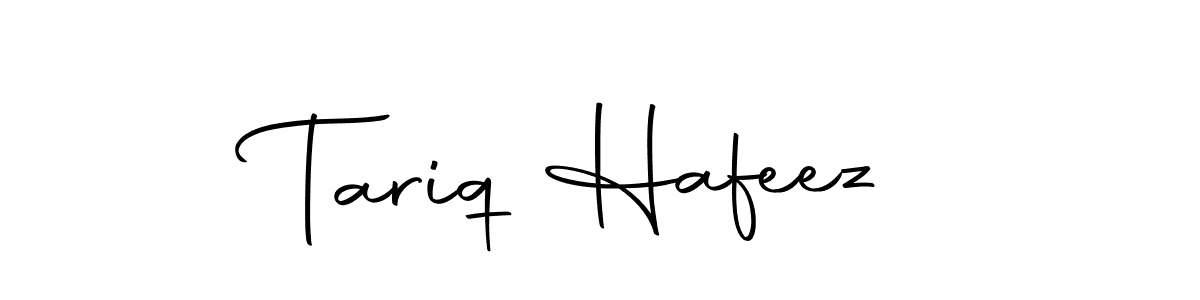 You should practise on your own different ways (Autography-DOLnW) to write your name (Tariq Hafeez) in signature. don't let someone else do it for you. Tariq Hafeez signature style 10 images and pictures png