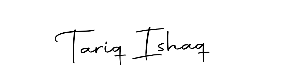 You should practise on your own different ways (Autography-DOLnW) to write your name (Tariq Ishaq) in signature. don't let someone else do it for you. Tariq Ishaq signature style 10 images and pictures png