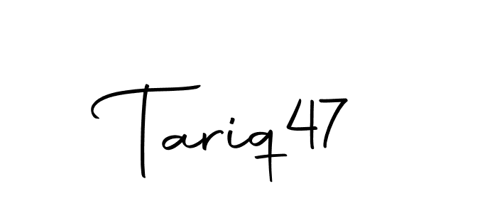 How to make Tariq47 name signature. Use Autography-DOLnW style for creating short signs online. This is the latest handwritten sign. Tariq47 signature style 10 images and pictures png