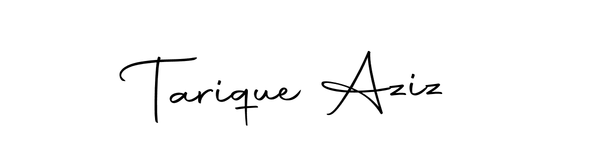 You should practise on your own different ways (Autography-DOLnW) to write your name (Tarique Aziz) in signature. don't let someone else do it for you. Tarique Aziz signature style 10 images and pictures png
