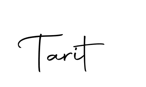 Create a beautiful signature design for name Tarit. With this signature (Autography-DOLnW) fonts, you can make a handwritten signature for free. Tarit signature style 10 images and pictures png