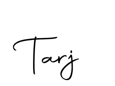 Use a signature maker to create a handwritten signature online. With this signature software, you can design (Autography-DOLnW) your own signature for name Tarj. Tarj signature style 10 images and pictures png