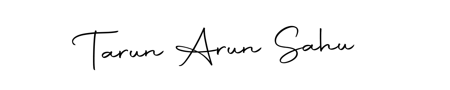 How to make Tarun Arun Sahu name signature. Use Autography-DOLnW style for creating short signs online. This is the latest handwritten sign. Tarun Arun Sahu signature style 10 images and pictures png
