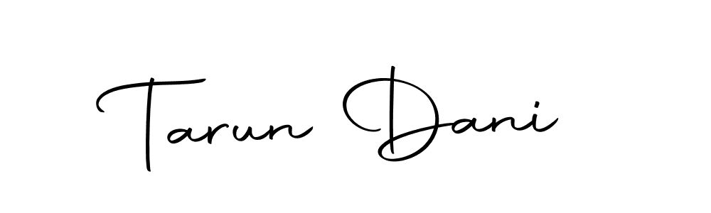 Create a beautiful signature design for name Tarun Dani. With this signature (Autography-DOLnW) fonts, you can make a handwritten signature for free. Tarun Dani signature style 10 images and pictures png