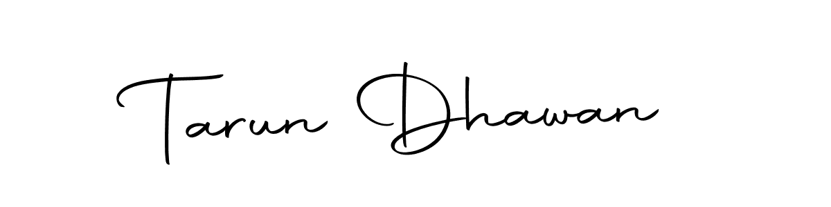 How to make Tarun Dhawan name signature. Use Autography-DOLnW style for creating short signs online. This is the latest handwritten sign. Tarun Dhawan signature style 10 images and pictures png