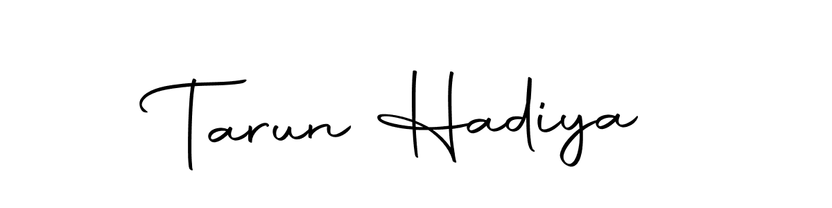 Create a beautiful signature design for name Tarun Hadiya. With this signature (Autography-DOLnW) fonts, you can make a handwritten signature for free. Tarun Hadiya signature style 10 images and pictures png