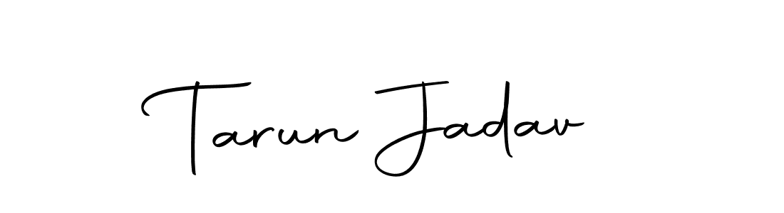 You should practise on your own different ways (Autography-DOLnW) to write your name (Tarun Jadav) in signature. don't let someone else do it for you. Tarun Jadav signature style 10 images and pictures png