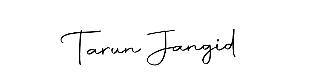 You should practise on your own different ways (Autography-DOLnW) to write your name (Tarun Jangid) in signature. don't let someone else do it for you. Tarun Jangid signature style 10 images and pictures png