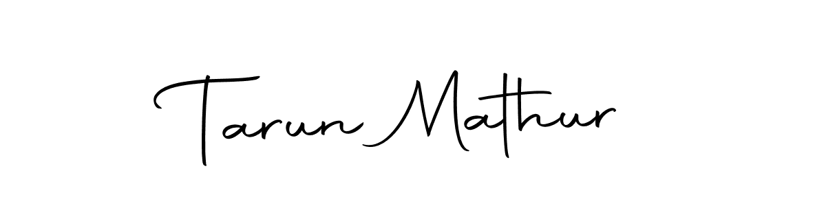 You should practise on your own different ways (Autography-DOLnW) to write your name (Tarun Mathur) in signature. don't let someone else do it for you. Tarun Mathur signature style 10 images and pictures png