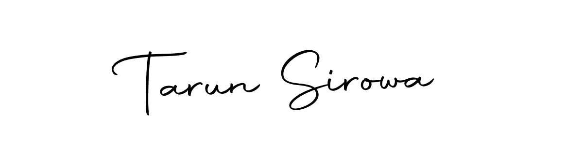 Use a signature maker to create a handwritten signature online. With this signature software, you can design (Autography-DOLnW) your own signature for name Tarun Sirowa. Tarun Sirowa signature style 10 images and pictures png