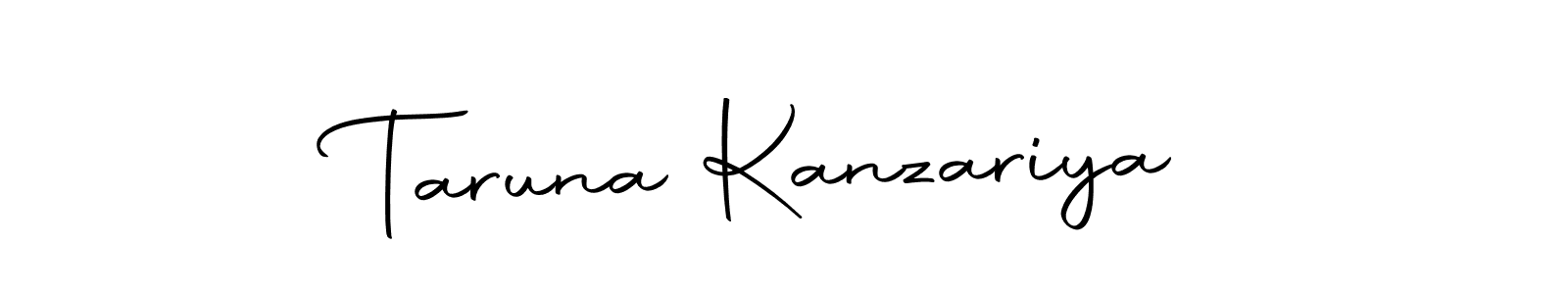 How to make Taruna Kanzariya name signature. Use Autography-DOLnW style for creating short signs online. This is the latest handwritten sign. Taruna Kanzariya signature style 10 images and pictures png