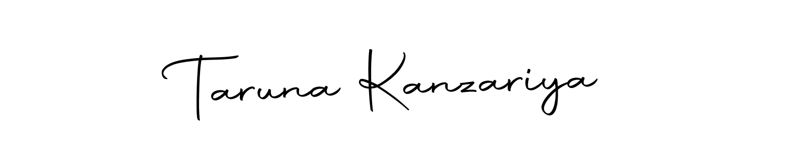 How to make Taruna Kanzariya name signature. Use Autography-DOLnW style for creating short signs online. This is the latest handwritten sign. Taruna Kanzariya signature style 10 images and pictures png