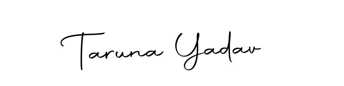 Create a beautiful signature design for name Taruna Yadav. With this signature (Autography-DOLnW) fonts, you can make a handwritten signature for free. Taruna Yadav signature style 10 images and pictures png