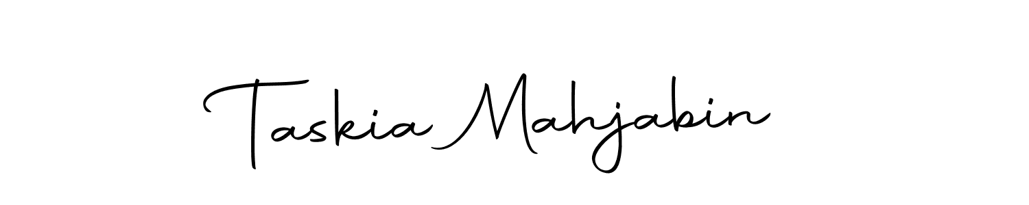 Make a beautiful signature design for name Taskia Mahjabin. With this signature (Autography-DOLnW) style, you can create a handwritten signature for free. Taskia Mahjabin signature style 10 images and pictures png