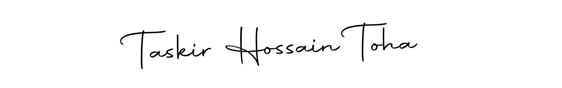 How to make Taskir Hossain Toha name signature. Use Autography-DOLnW style for creating short signs online. This is the latest handwritten sign. Taskir Hossain Toha signature style 10 images and pictures png