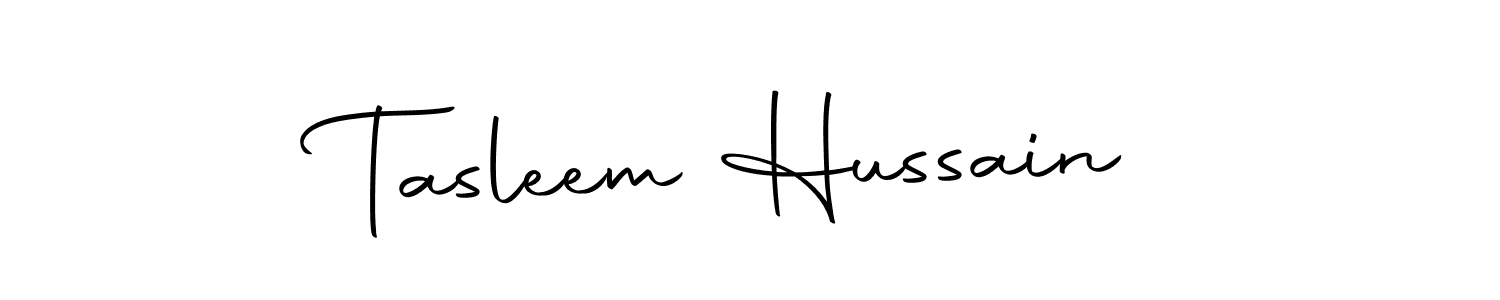 Tasleem Hussain stylish signature style. Best Handwritten Sign (Autography-DOLnW) for my name. Handwritten Signature Collection Ideas for my name Tasleem Hussain. Tasleem Hussain signature style 10 images and pictures png