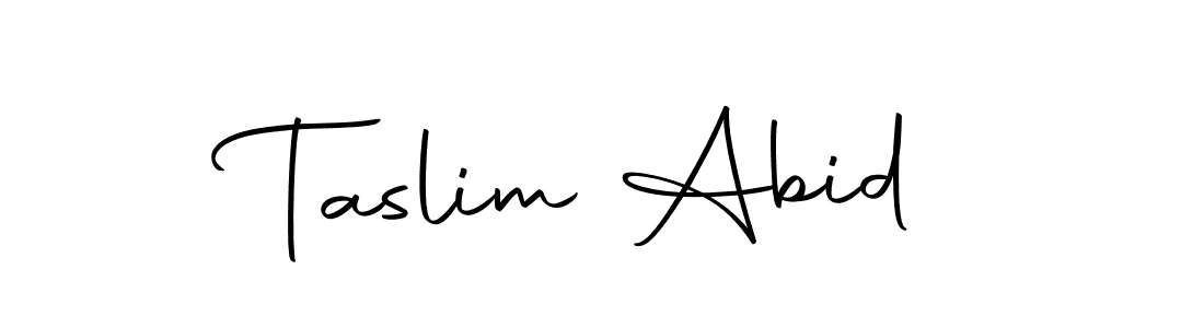 Make a beautiful signature design for name Taslim Abid. With this signature (Autography-DOLnW) style, you can create a handwritten signature for free. Taslim Abid signature style 10 images and pictures png