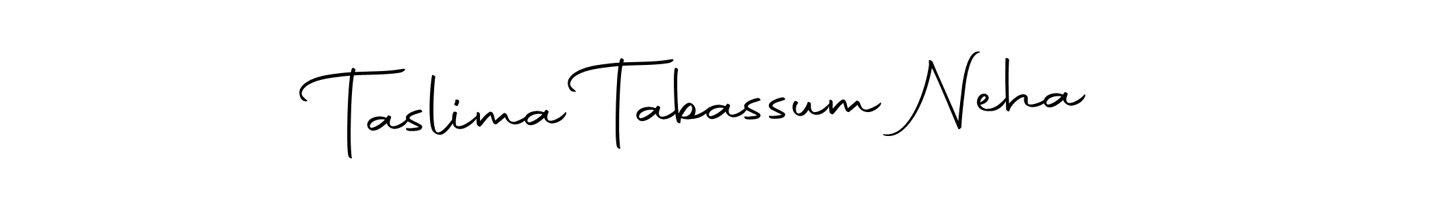Also we have Taslima Tabassum Neha name is the best signature style. Create professional handwritten signature collection using Autography-DOLnW autograph style. Taslima Tabassum Neha signature style 10 images and pictures png