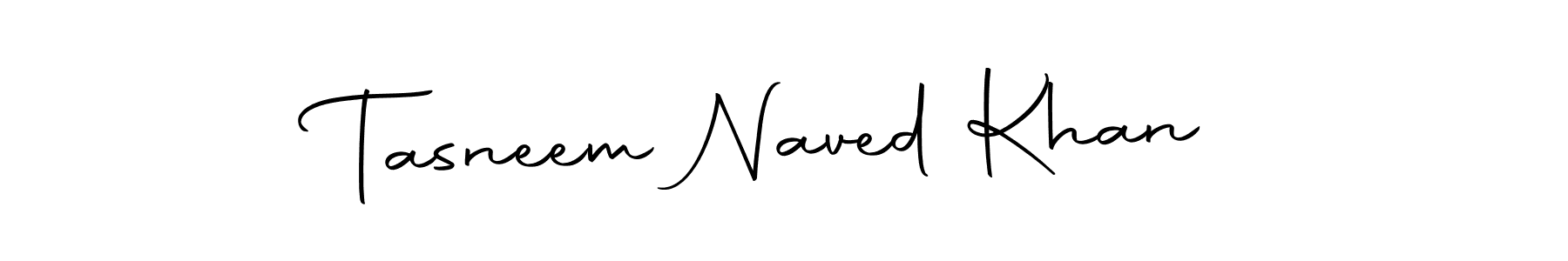 Make a beautiful signature design for name Tasneem Naved Khan. With this signature (Autography-DOLnW) style, you can create a handwritten signature for free. Tasneem Naved Khan signature style 10 images and pictures png