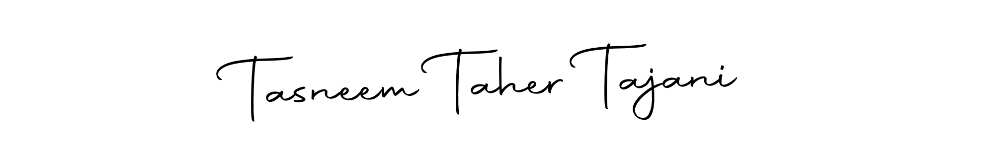 The best way (Autography-DOLnW) to make a short signature is to pick only two or three words in your name. The name Tasneem Taher Tajani include a total of six letters. For converting this name. Tasneem Taher Tajani signature style 10 images and pictures png