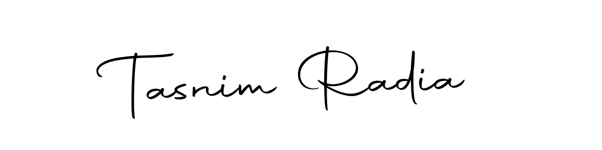 Design your own signature with our free online signature maker. With this signature software, you can create a handwritten (Autography-DOLnW) signature for name Tasnim Radia. Tasnim Radia signature style 10 images and pictures png