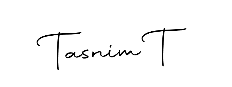 You should practise on your own different ways (Autography-DOLnW) to write your name (Tasnim T) in signature. don't let someone else do it for you. Tasnim T signature style 10 images and pictures png