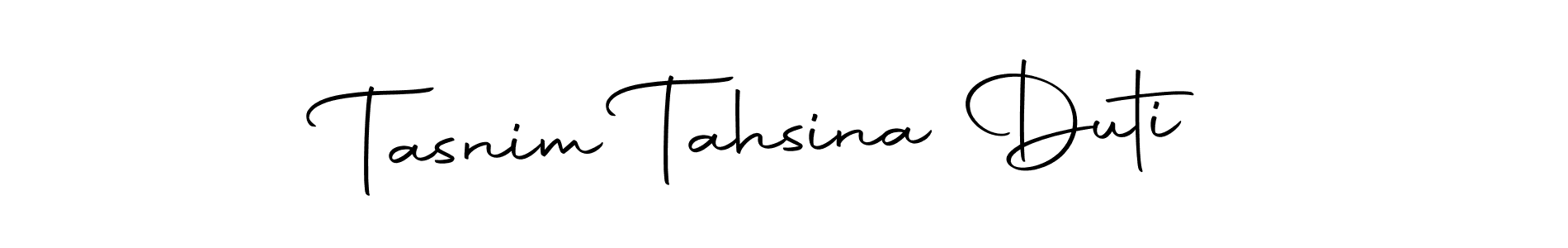 This is the best signature style for the Tasnim Tahsina Duti name. Also you like these signature font (Autography-DOLnW). Mix name signature. Tasnim Tahsina Duti signature style 10 images and pictures png