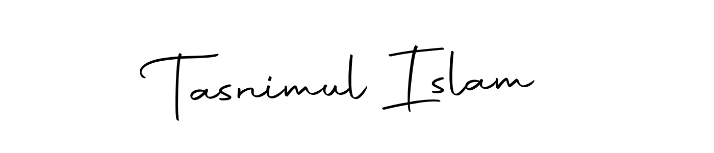 Create a beautiful signature design for name Tasnimul Islam. With this signature (Autography-DOLnW) fonts, you can make a handwritten signature for free. Tasnimul Islam signature style 10 images and pictures png