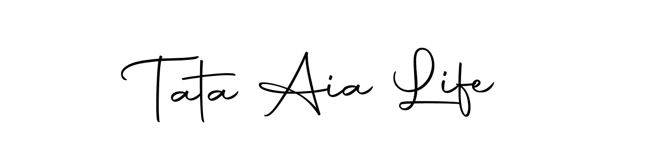 This is the best signature style for the Tata Aia Life name. Also you like these signature font (Autography-DOLnW). Mix name signature. Tata Aia Life signature style 10 images and pictures png