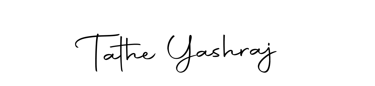 How to make Tathe Yashraj name signature. Use Autography-DOLnW style for creating short signs online. This is the latest handwritten sign. Tathe Yashraj signature style 10 images and pictures png