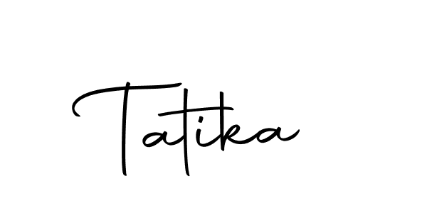 How to make Tatika name signature. Use Autography-DOLnW style for creating short signs online. This is the latest handwritten sign. Tatika signature style 10 images and pictures png