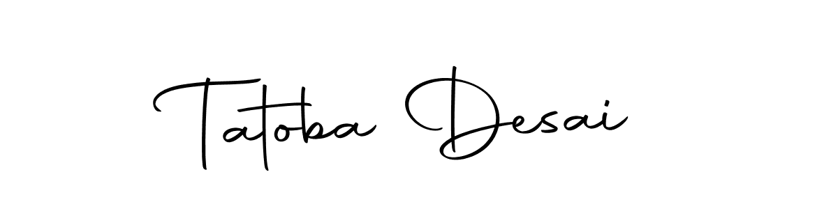 Use a signature maker to create a handwritten signature online. With this signature software, you can design (Autography-DOLnW) your own signature for name Tatoba Desai. Tatoba Desai signature style 10 images and pictures png